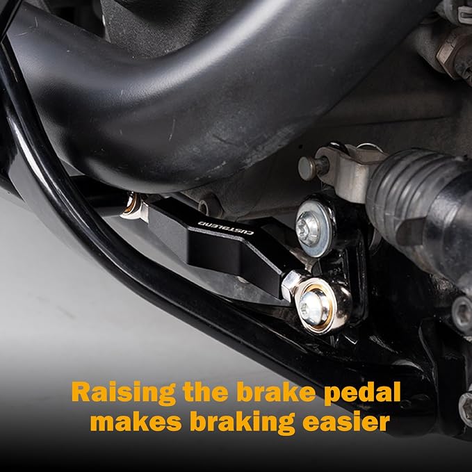 Brake Pedal Angle Adjustment Lever for Harley, Rear Brake Riser, Brake Linkage Shift Lever Compatible for 2018+ M8 Harley Low Rider S/ST, Street Bob, Makes Braking 20% Easier