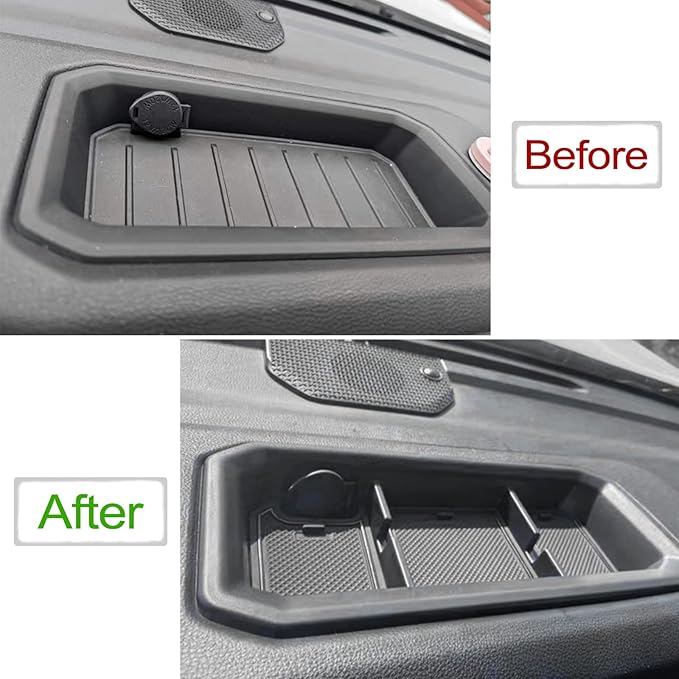 JDMCAR Liner Accessories (Red Trim) and Dashboard Tray ompatible with 2022 2023 Toyota Tundra