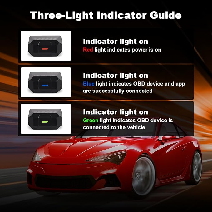 B28 Bluetooth 5.3 OBD2 Scanner, Wireless Diagnostic Tool for Check Light, 1000+ Fault Codes (No ABS/SRS), Professional Code Reader for iOS & Android, Fits 1996+ OBDII Compliant Vehicles