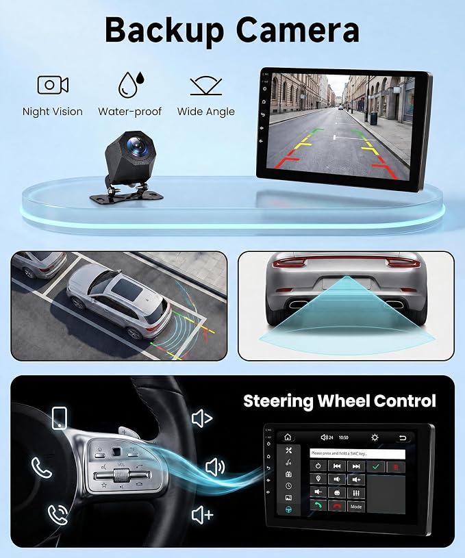 Rimoody Linux System Car Stereo for Toyota Corolla 2009-2013 Wireless Carplay & Android Auto, 9'' IPS Touchscreen Mirror Link YouTube Video Vi-Link Car Radio Bluetooth FM/RDS DSP SWC Backup Camera