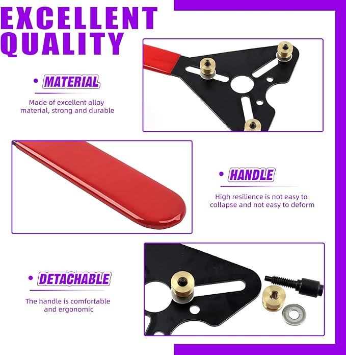 Swpeet 3Pcs AC Clutch Holding Tool Adjustable Clutch Holder and 4 in 1 Snap Ring Pliers with Stainless Steel Feeler Gauge Assortment Kit, Compatible with Domestic and Import AC Compressor