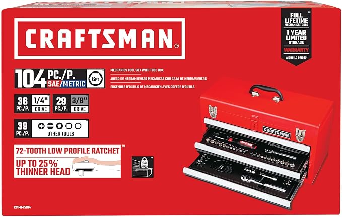 CRAFTSMAN 104Pc Mechanic Tool Set (CMMT45104)