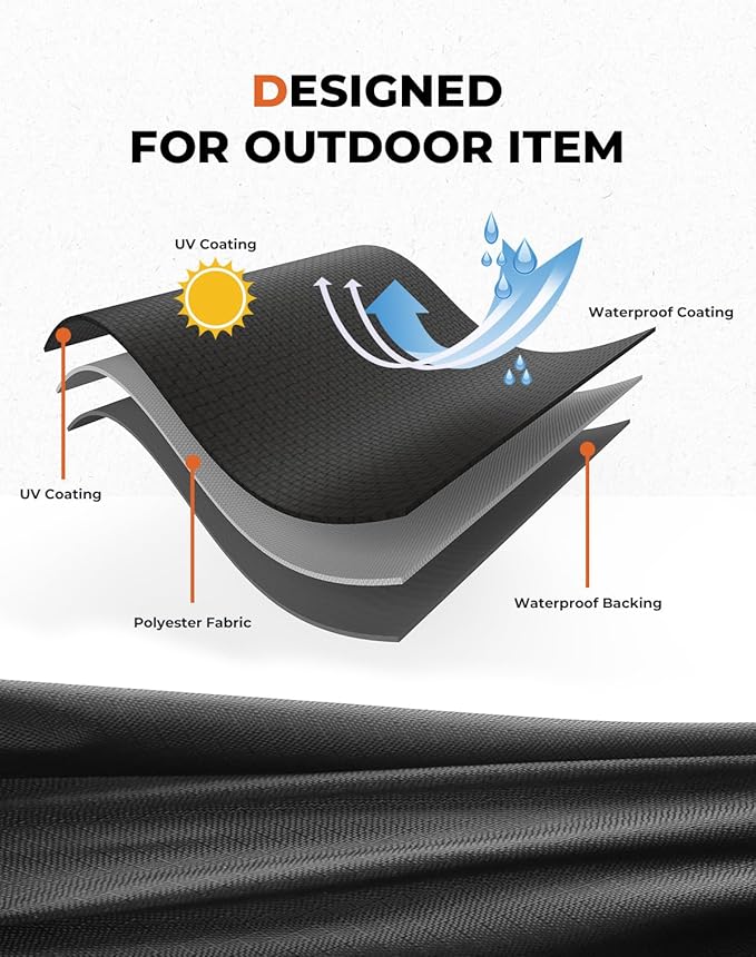 KEMIMOTO UTV Cover, All-Weather Protection UTV Cover Two Seater Compatible with Kawasaki Mule 4000/4010 Can-Am Defender Ranger XP 1000 WOLVERINE RMAX2 Pioneer UFORCE, 2-3 Seaters 140" x 75" x 58"