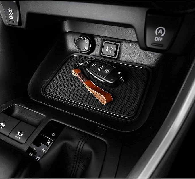 JDMCAR Custom Liners (Black Trim) and Center Console Organizer Compatible with 2022 2021 2020 2019 RAV4 Accessories