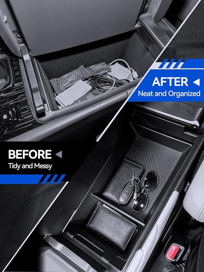 for ES Center Console Organizer 2026 Lexus ES 350e/ES 350h/ES 500e Accessories Armrest Tray Middle Storage Box Insert Container Durable ABS Plastic