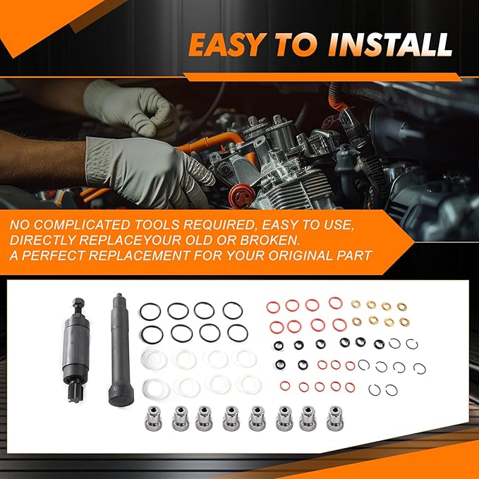 Injector Sleeve Cup Removal Tool and Install Kit AB-E721-60TK 3302 For Ford Powerstroke 6.0L 2003 2004 2005 2006 2007 2008 2009 2010