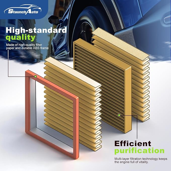 Engine & Cabin Air Filter for Dodge Durango 2011-2026, Grand Cherokee 2011-2022, Grand Cherokee WK 2022 Air filter for Car Replacement CF11183 CA10755 Automotive Accessories-2 Pack