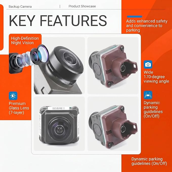 No. A0009055505 Upgraded 360° Front & Rear & Left & Right Reversing Camera | Compatible with Benz 2018-2023 A-Class W177 E-Class W238 GLE GLB GLA GLS G550 G63 Sprinter