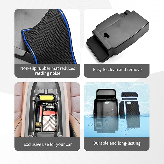 for 2023 2024 2025 2026 Mazda CX50 Middle Console Armrest Storage Box 2023-2026 CX50 Accessories (Blue)