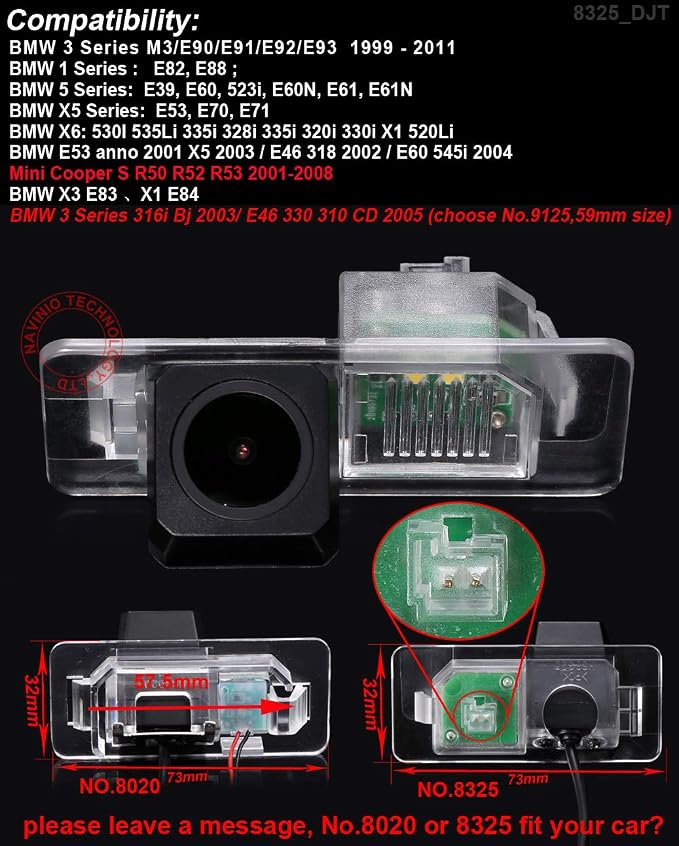 HD 1280x720pixels Vehicle Camera Waterproof Rear View Backup Camera for BMW 1er Cabriolet Coupe E82 E88 E90 3er Cabriolet Coupe Touring X1 E84 F48 X3 F25 X4 F26 M40i X5 E70 F15 F85 F95 X6