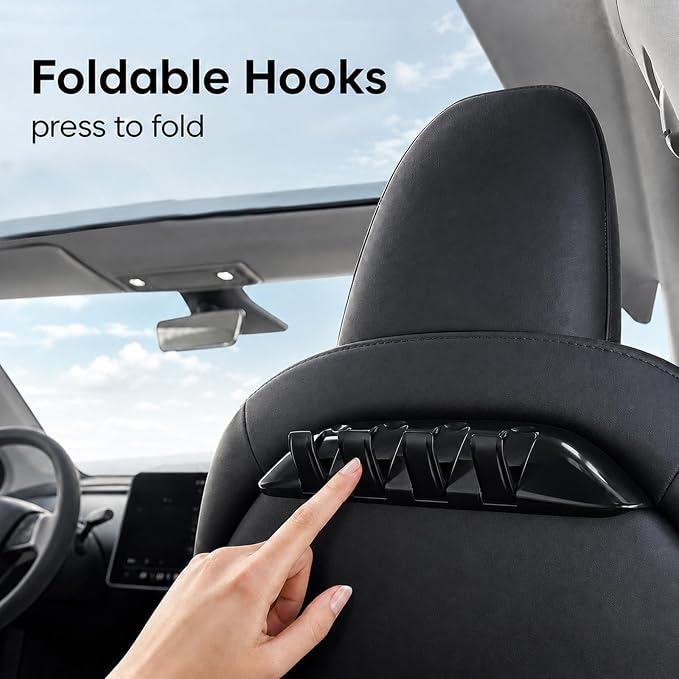 Tesla Model 3/Y Accessories Car Seat Back Hooks and Magnetic Car Phone Holder