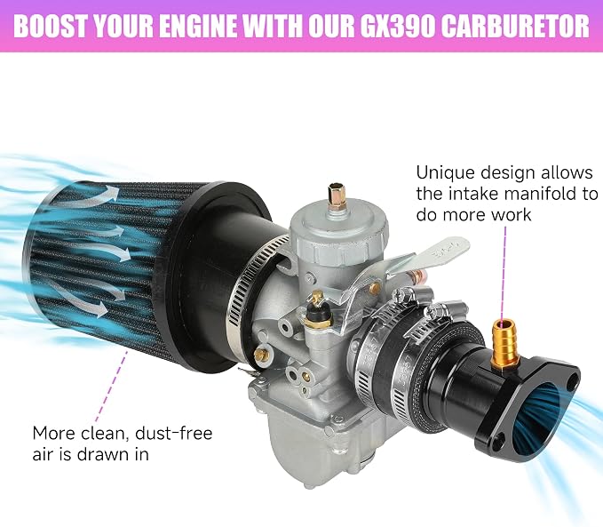 VM34 Carburetor Kit Replacement for Predator 420cc 301cc GX390 GX340 GX270 Engine 11Hp 13Hp Mini Bike Go Kart Cart Lawnmower Water Pump Pressure Washer Parts