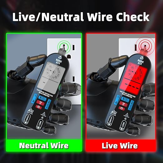BSIDE Smart Digital Multimeter Tester Rechargeable Electrical Voltmeter Capacitance Diode Continuity Resistance Live Check AC DC Voltage Tester
