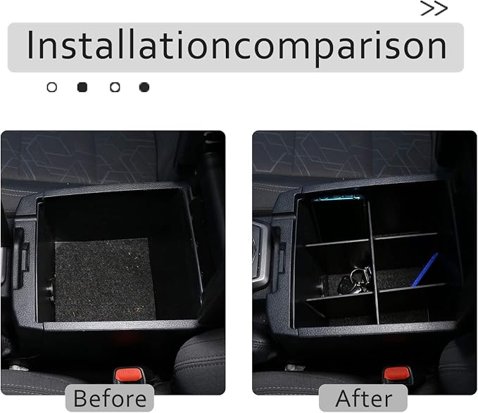CHEAYAR for Toyota Tacoma 2016-2020, Center Console Dividers, Insert Armrest Box Insert Armrest Box ABS Materials Organizer,Shifter Storage Box Interior Accessories 3 pcs