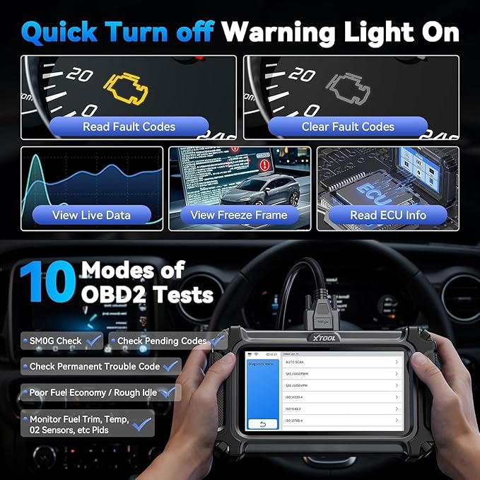 XTOOL D5S OBD2 Scanner with Touchscreen: Code Reader for Cars & Trucks with 16 Resets, Crank Sensor Relearn, Throttle Relearn, EPB, FCA, CAN FD for GM, Engine ABS SRS Transmission Car Diagnostic Tool