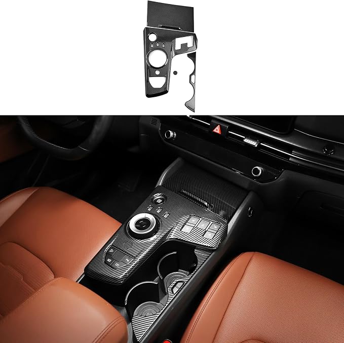 YOUTOOCAR Automatic Gear Shift Panel Covers Interior Trim Compatible with Kia Sportage 2026 Accessories (Carbon Fiber Pattern, Without Fingerprint)