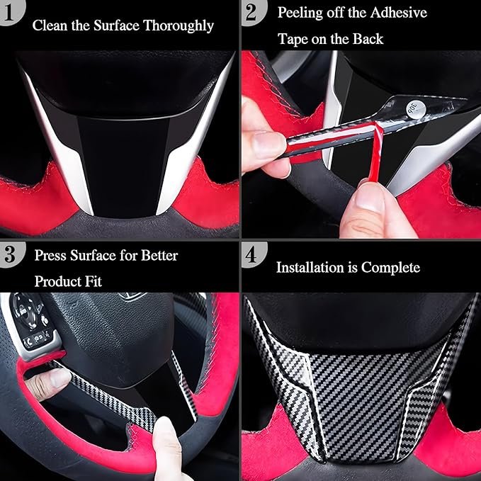 ABS Steering Wheel Panel Cover Trim Button Frame Cover Molding Sticker Compatible with Kia Carnival 2022-2025 [KA4] Kia Sorento 2021-2025 [MQ4] Accessories(Wood Grain Style)