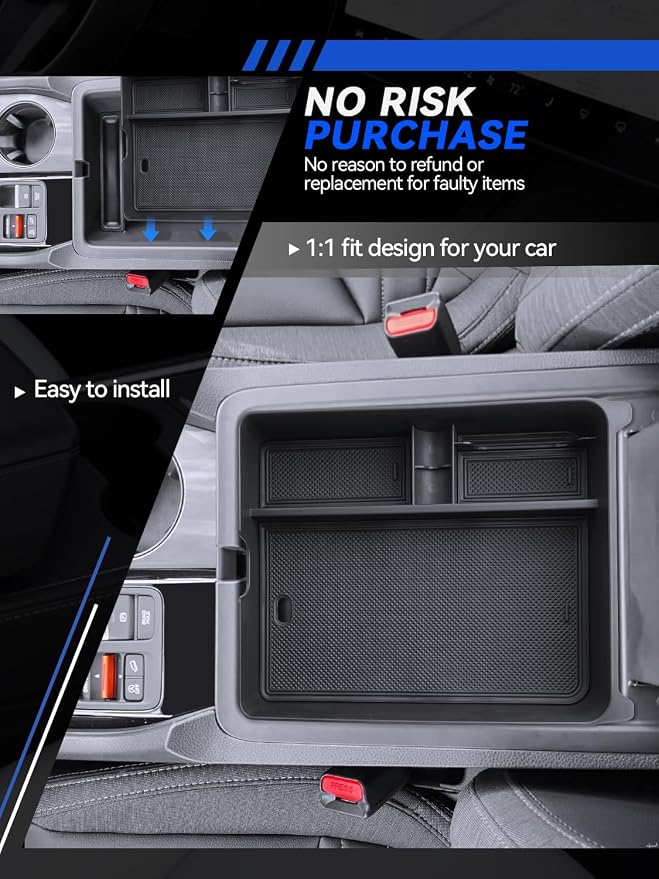for Passport Center Console Organizer 2026 Honda Passport RTL/TrailSport/TrailSport Elite Accessories Armrest Tray Middle Storage Box Insert Container Durable ABS Plastic