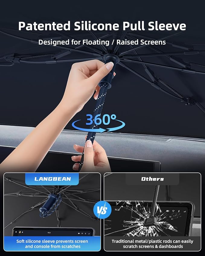 LANBEAN Windshield Sunshade & Center Console Organizer for 2023-2026 Honda Accord, Interior Accessories Bundle for 2025-2026 Accord