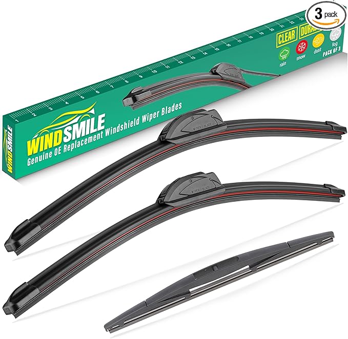 28" 14" 12" Windshield Wiper Blades Replacement for Toyota Corolla Hatchback 2019 2020 2021 2022 2023 2024 2025 Premium All Weather Front Rear Wipers Set - OEM Quality (Pack of 3)