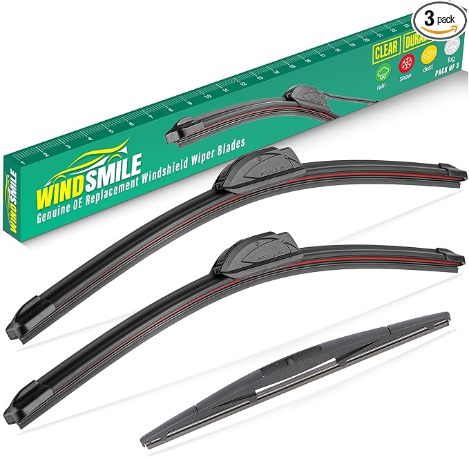 26" 16" 14" Windshield Wiper Blades Replacement for Acura RDX 2007-2018 Premium All Weather Front Rear Wipers Set - OEM Quality (Pack of 3)