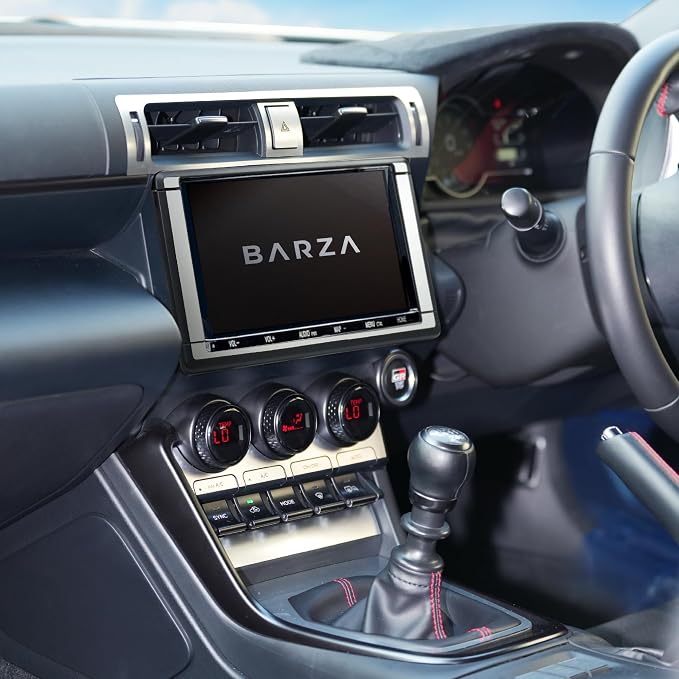 BARZA MT Shift Lever Bezel for GR86 ZN8, Brushed Acrylic Resin Trim | Made in Japan. Brushed acrylic resin trim for Toyota GR86 ZN8 (2022-2026) manual transmission models.