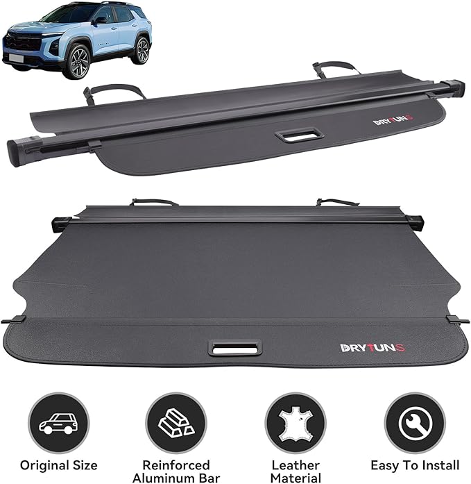 Cargo Cover for Chevy Equinox 2025 2026, Retractable Trunk Cover for GMC Terrain 2025-2026, Trunk Privacy Shade w/Extension, Not for EV Model