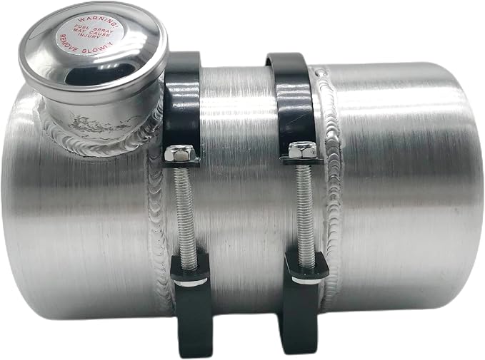 JSD 1 Gallon 6''x10" Aluminum Spun Round Gas Tank End Fill 1/4" NPT Outlet for motorbike,mini bike,go kart