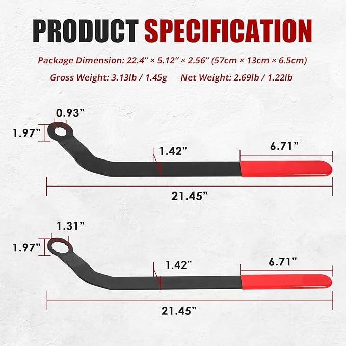 2-Pack 1016 Serpentine Belt Tool Set for All 2007+ Mini Models Equipped with The N12, N14, N16 & N18 Engines, Serpentine Belt Tensioner Kit Replaces#116210