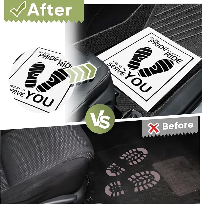 500 Pcs 22x17 Inch Paper Floor Mats for Cars Disposable Car Floor Mat Plastic Automotive Vehicle Foot Mat Supplies for Dealer, Detailing Stuff