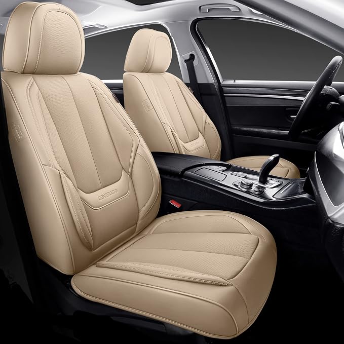 Coverado Seat Covers, Car Seat Covers Full Set (Beige, FullSet)