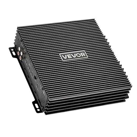 VEVOR 2 Channel Car Audio Amplifier 2 Ohm Stable Bridgeable Class A/B Full Range Stereo Amp Max Power 2 x 300W @ 4 Ohm / 2 x 600W @ 2 Ohm for Car SUV Truck Off-Road