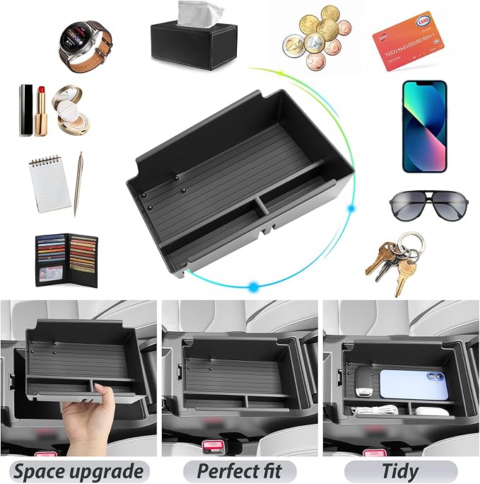 SKTU for 2025 2026 Acura ADX Center Console Organizer for 2025 2026 Acura ADX (Base/A-Spec/A-Spec Advance) Console Tray Acura ADX 2025 2026 Accessories ABS Insert Armrest Storage Box-Durable