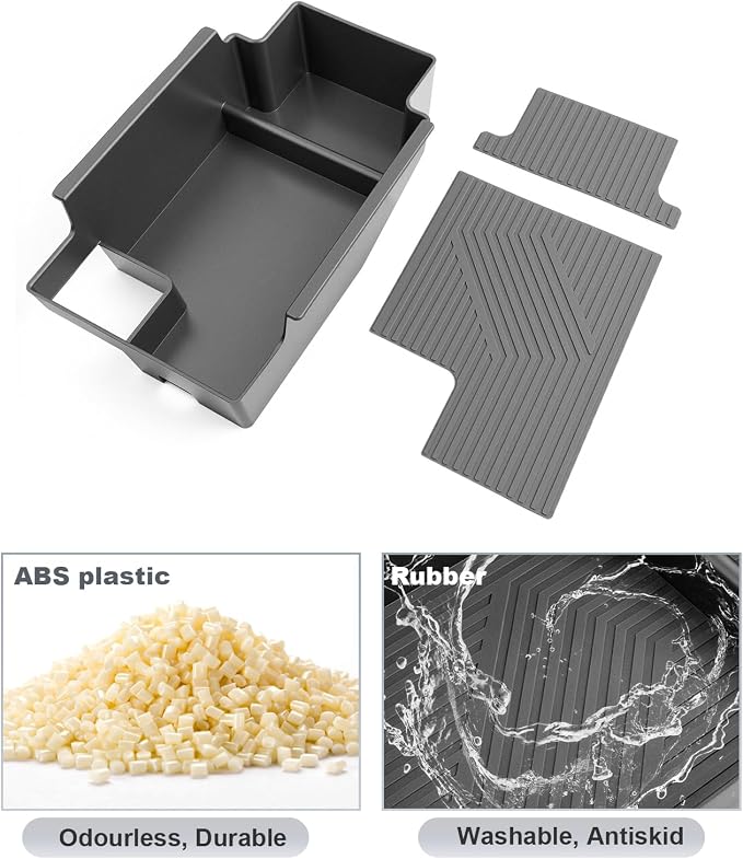 SKTU for 2026 2027 Cadillac Vistiq Center Console Organizer for 2026+ Cadillac Vistiq (Luxury/Premium Luxury/Sport/Platinum) Console Tray Cadillac Vistiq 2026 2027 Accessories ABS Insert Storage Box