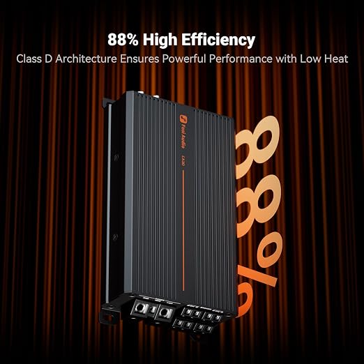 Fosi Audio CA30 4 Channel Car Amplifier Mini Class D 200x4 Peak 400 Watts, Micro Compact Amp Mono Subwoofer, RCA/High Level Input, 320W 2 Bridgeds, Low Noise HiFi for Vehicle Stereo Audio Sound System