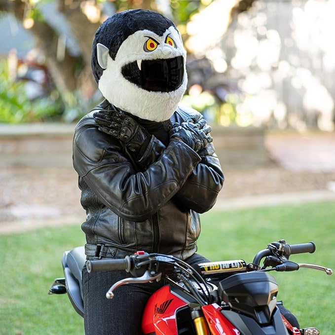 Moto Loot Helmet Cover for Motorcycle Helmet, Fun Rides and Gifts (Cover Only. Helmet Not Included) - Vampire