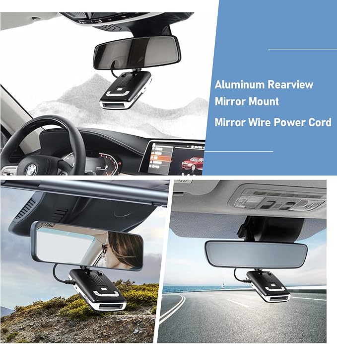 SDSACZMU Radar Detector Mount,Rearview Mirror Rod Radar Mounting Bracket+Rearview Mirror Hard Wire Power Cord kit16,with Inline Fuse (for Escort Max / Max2/ MAX360 Radar)