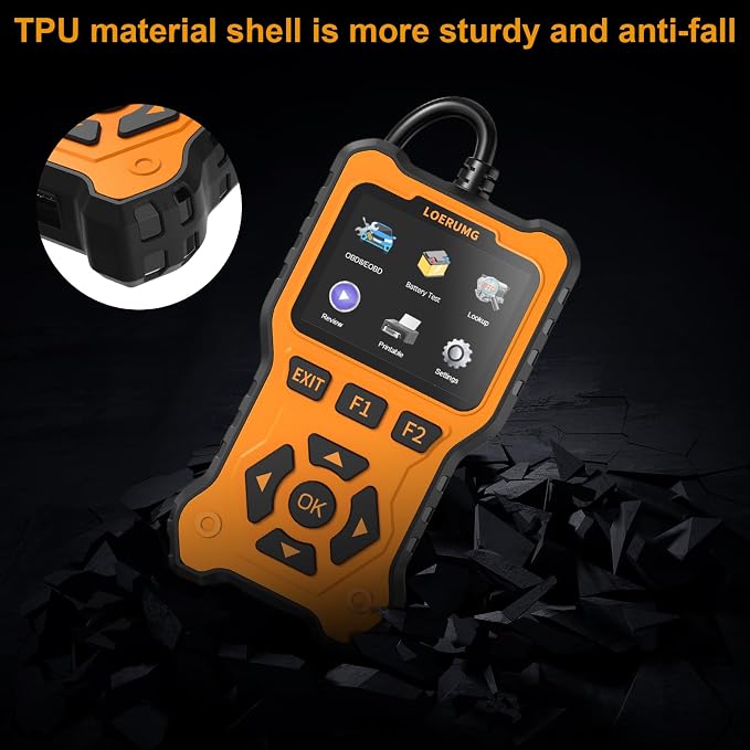 OBD2 Scanner Diagnostic Tool, Enhanced Check Engine Code Reader, Car OBDII/EOBD Scanner with Fault Code Reset & I/M Readiness Auto Engine Light Diagnostic Scan Tool for Vehicles After 1996.