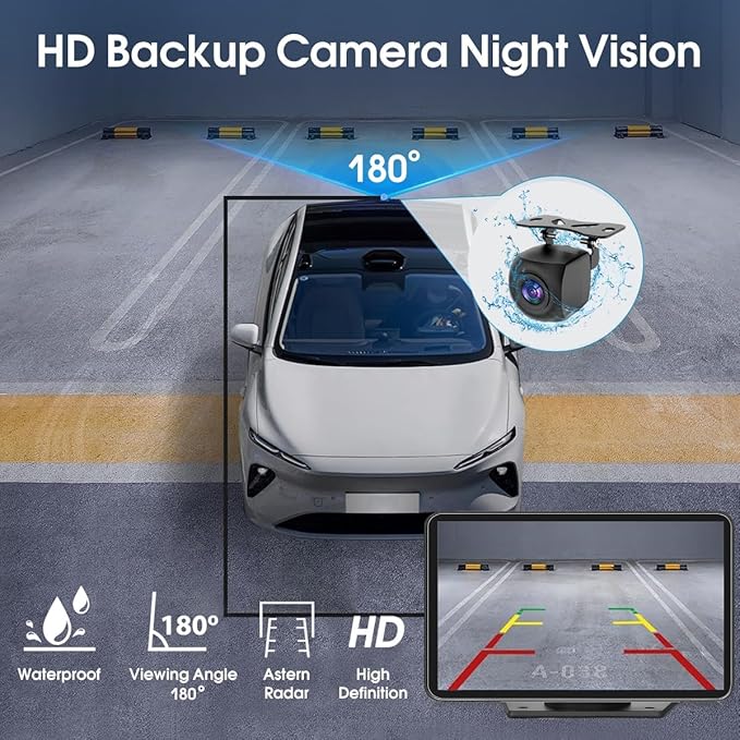 2026 Enhanced Carplay Screen for Car - 7" HD Portable Carplay & Android Auto with Bluetooth, HD Backup Camera, GPS Navigation, Siri, FM Radio, AUX, and Mirror Link – Compatible with All Vehicles