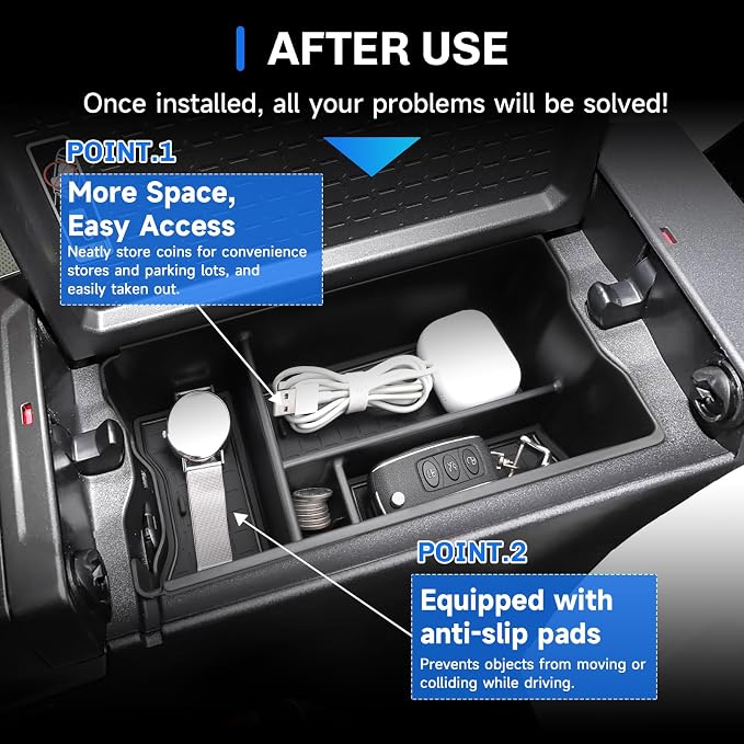 SXCY for 2026 Toyota RAV4 Center Console Organizer for 2026 Toyota RAV4 Accessories for 2026 Toyota RAV4 Console Organizer Armrest Console Tray