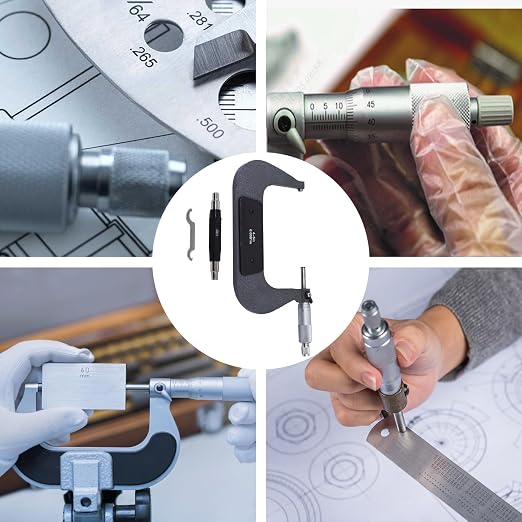 4-5" Accuracy Outside Micrometer 0.0001" Carbide Tipped for Precision Measurement Work