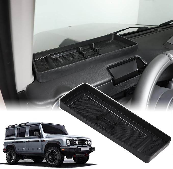Car Center Console Dashboard Storage Tray Compatible with Ineos Grenadier 2020-2024 Non-Slip Dashboard Storage Tray Interior Storage Box Car Silicone Storage Tray