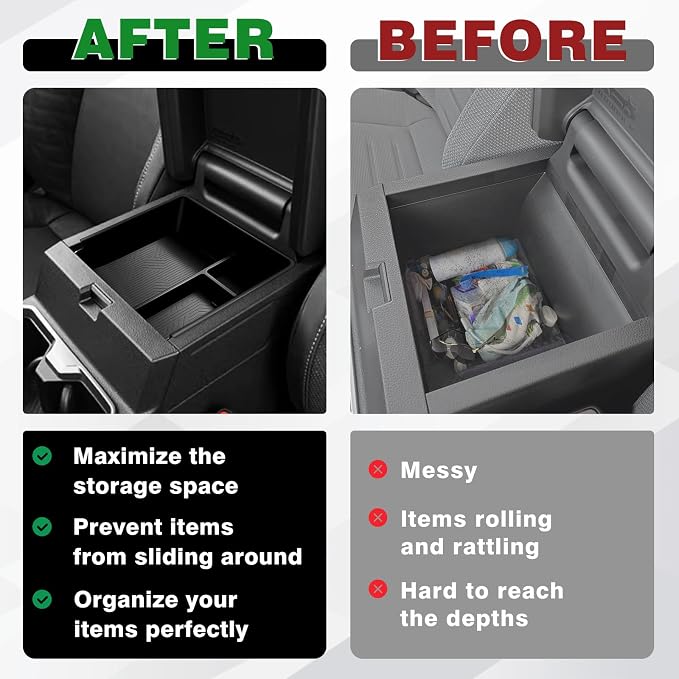 Muslogy Center Console Organizer & Cargo Net Compatible with 2025 Toyota 4Runner Accessories