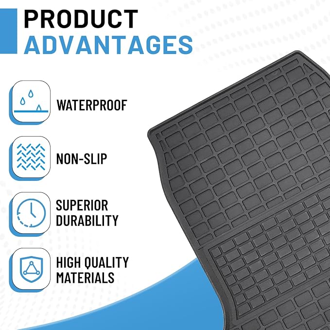 Floor Mats Compatible with Freightliner M2-106/M2-112 2003-2023,108 SD/ 114 SD 2013-2023 Truck Floor Rubber Mats for Freightliner Accessories All-Weather Guard Heavy Duty(2PCS)