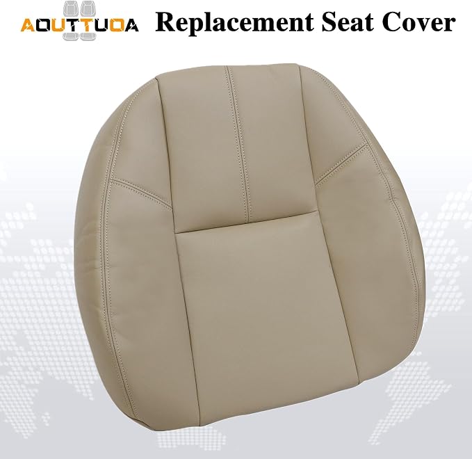 Driver & Passenger Side Bottom & Lean Back Covers #333 Light Tan Compatible with Chevy Silverado Tahoe Suburban Avalanche GMC Sierra Yukon 2007 2008 2009 2010 2012 2013 2014