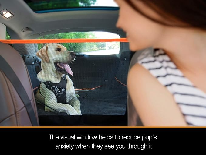 iBuddy SUV Cargo Liner for Dogs, Waterproof Dog Cargo Cover with Bumper Flap Protection Durable Toyota Rav4 Trunk Mat for Pets Keep Your Vehicle Trunk Clean Universal Fit SUV Car Seat Cover