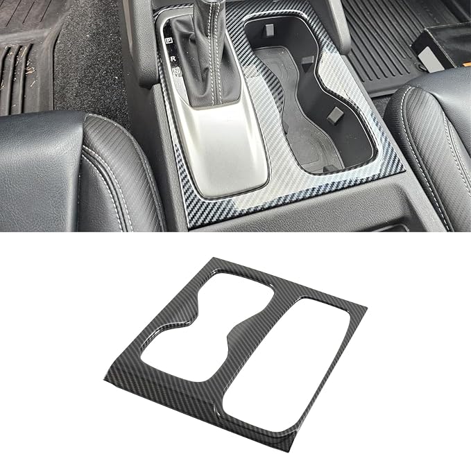 Carbon Fiber Gear Shift Panel Cover Compatible with Nissan Frontier 2022-2026