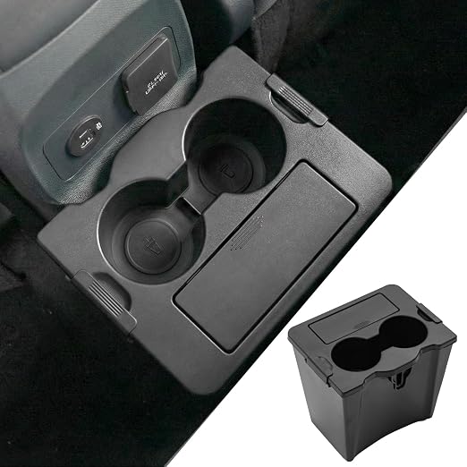 Trash Can Compatible with 2022-2026 Ford Maverick Multi-Function Trash Bin with Cup Holder Trash Bin Extra Rear Storage Box for 2025 Maverick Accessories (Upgraded)