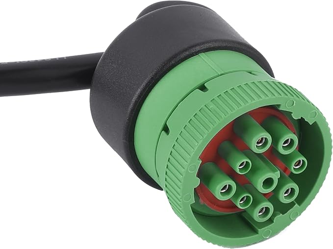 Green 9 Pin J1939 to 10 Pin Cable for PT30 ELD Logging Device Logbook Compliant for ECM w and DOT for Freightliner Trucks ELD Device
