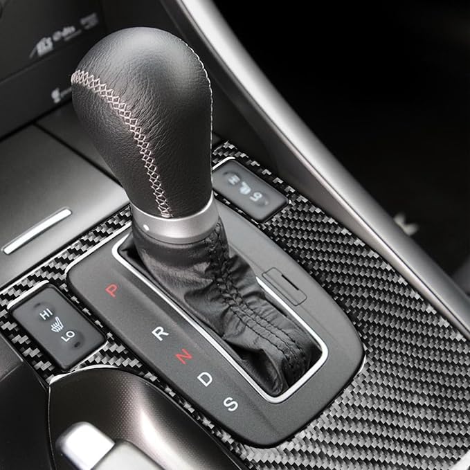 Black Soft Carbon Fiber car Interior Shift Panel 1/Piece Decorative Sticker Suitable for Acura TSX 09-14 Carbon Fiber car Interior